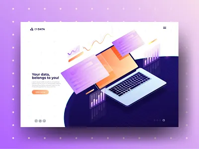 Header Illustration gradient gradient color header header illustration laptop modern technology web