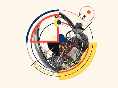 Bauhaus - O 36 days of type 36days 36days o 36daysoftype abstract bauhaus bauhaus100 collage collageart design font graphic iampommes illustration letter lettering pommes typography vector