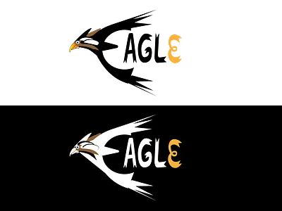 Eagle branding design flat icon illustrator lettering logo logo 2d minimal typography