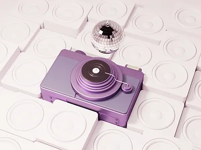 Pictures + Sound composition camera discoball illustration mexico party