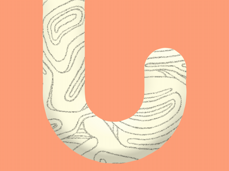 U | 36 Days of Type 2d 36 days of type after effects animation art design loop mograph motion motion design motion graphics shapes