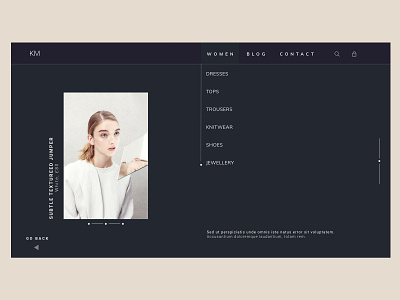 Dark clothing site #2 clothing design fashion typography ux web