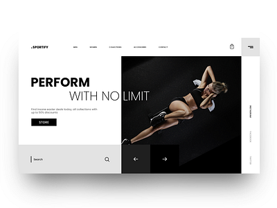 Sports Fashion Store design layout screendesign template ui ui ux user experience user interface webdesign website website animation