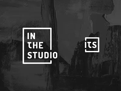 In the studio logo art art logo line logo logo simple studio typo logo typogaphy vector