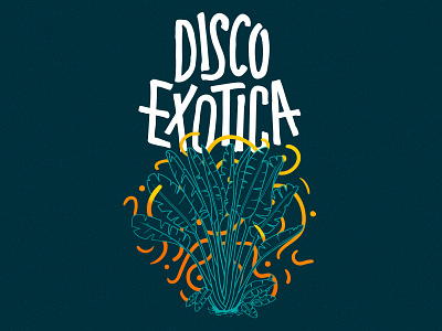Disco Exotica - Travelers Palm exotic flyer illustration palm palm tree party poster vector