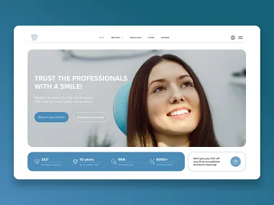 Dentistry Website Concept clinic dentistry medicine web design