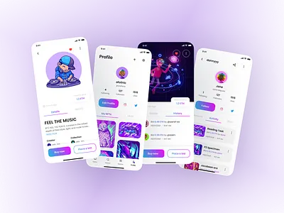 NFT Marketplace App UI Design app design blockchainui cryptocollectiblesui cryptoui design ui kit digitalassetdesign digitalcollectibles marketplaceappdesign mobile app design nftdesign nftui nftuserinterface ui ui design template ui kit ui ux userexperiencedesign