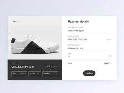 Checkout - Daily UI #02 checkout checkout form credit card ecommerce layout payment form payment method shoe uidesign web webdesign white