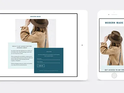 Convertkit Landing Page Template convertkit convertkit landing page convertkit landing page template landing page minimal mobile mobile landing page mockup newsletter newsletter opt in newsletter template opt in page