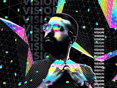 Freestyle Poster TUTORIAL 3d abstract abstract art artwork class colorful cyberpunk everyday art freestyle glitch gradient iridescent klarens poster poster art skillshare style tutorial vaporwave vivid