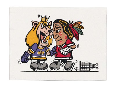 Crease Mag Issue #1 Illustration 2 60s 70s hockey illustration mascot retro sports stoner surf vintage