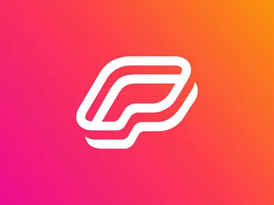 P Lettermark Logo. app logos icon p brand branding identity graphics logo designer ios iphone application ui ux logo symbol lettermark mark logotype 3d modern minimal simple monogram design graphic