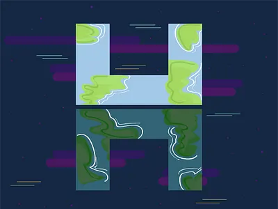 northern and southern Hemisphere - Astrotype 36 days of type app astrology astronomy astrotype design galaxy icon lettering space typography vector