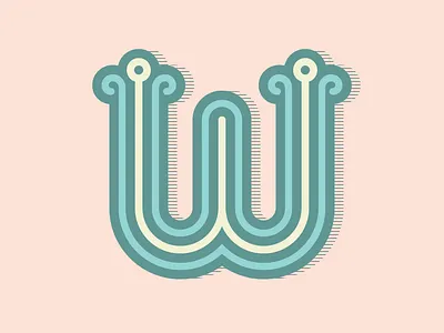 36 Days of Type: Letter W letter lettering monoline vector