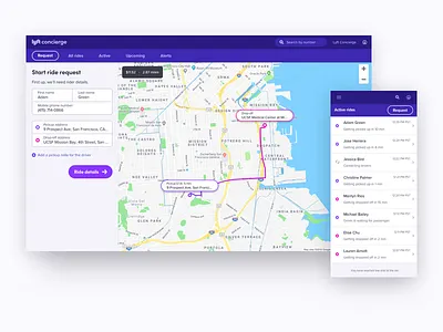 An Upgraded Lyft Concierge health care lyft lyft business lyft concierge map product design responsive transportation