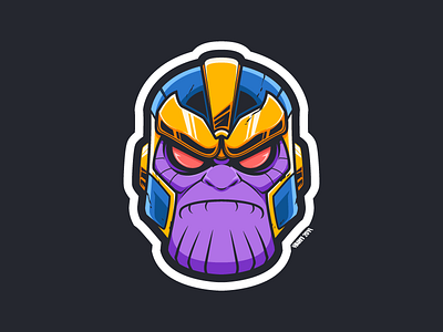 Thanos Fan Art avengers cartooning endgame fan art marvel stan lee superhero thanos villain