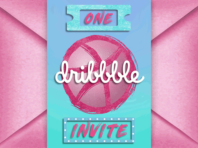 One Dribbble Invite animation design gif graphic design icon illustration vector