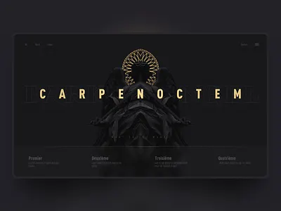 Website Design angel blur dark golden landing page ui web website