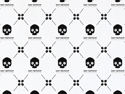 Shut The FuCup Cold Brew Coffee Packaging - Pattern branding coffee design illustration layout logo package design
