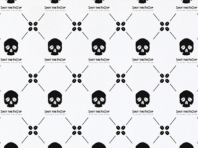 Shut The FuCup Cold Brew Coffee Packaging - Pattern branding coffee design illustration layout logo package design