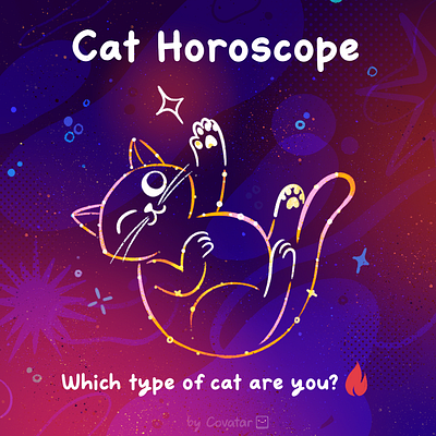 Special Project: The Cat Horoscope artwork branding character character design comic strip comics content design graphic design horoscope illustration infographic visual identity visual style