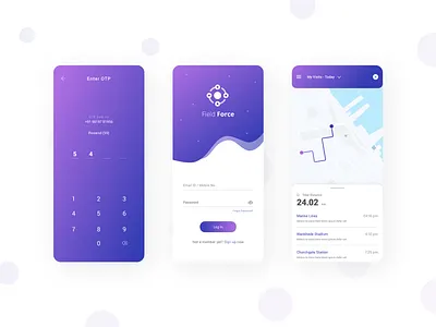 Sales Force Micro App app branding design gradient user experience user interface user research