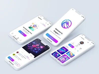 NFT Marketplace Mobile App Design app design blockchain app clean app design cryptocurrency design ui kit digital products graphic design mobile app design mobile design mvp design nft nft app nft marketplace ui ui design ui design template ui kit ui ux visual design wireframe