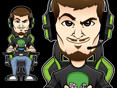 Snipes69gaming cartooning character design gamer gaming mascot design twitch streamer