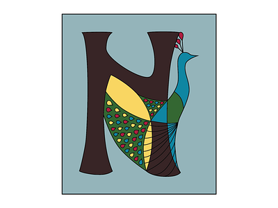 Art Nouveau Drop Capital N art nouveau drop cap illustration illustrator vector