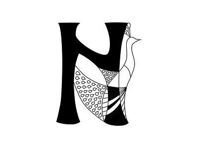 Art Nouveau Drop Capital N art nouveau drop cap illustration illustrator vector