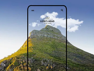 Mobile UI Design - Lion's Head, Cape Town app camera camera app concept design layout lightroom minimal mobile mobile app mobile design photo photography photography app photoshop typography ui ux
