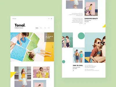 Tonal - children fashion online branding children clothes clothing collection design ecommerce fashion home interface kids layout lookbook online spring summer ui web website