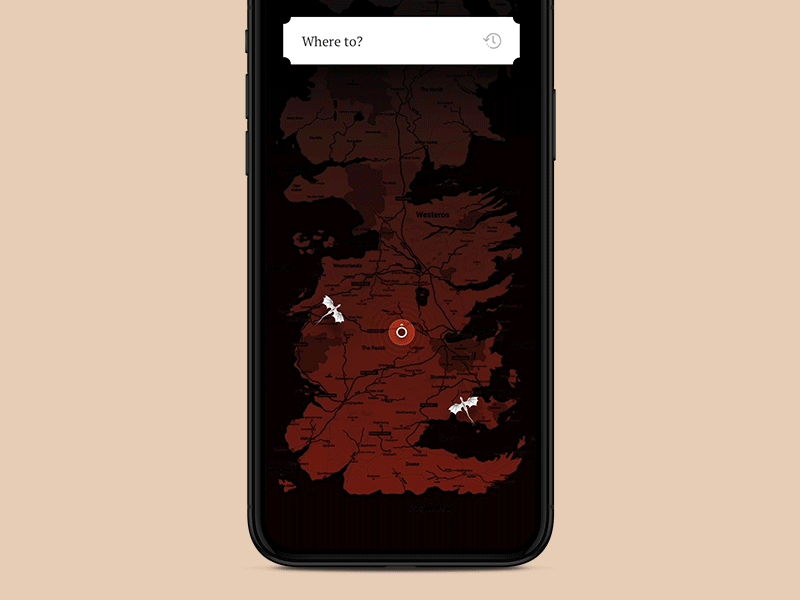 Dragon Taxi - Game of Apps animation app app design game of thrones hulu mobile movie netflix ui uiux ux