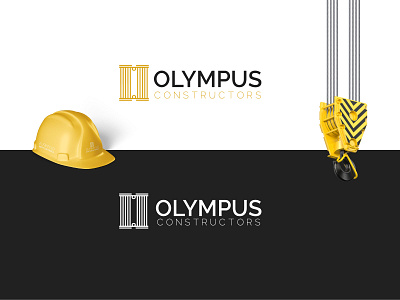 Olympus constructors adobe branding construction logo design graphic design illustrator logo logo design minimalist logo modern logo vector yellow