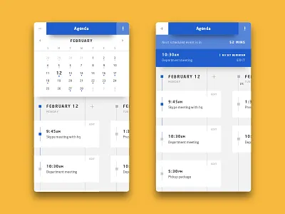 #071 Schedule agenda app app design calendar dailyui date organize schedule to do list ui ux