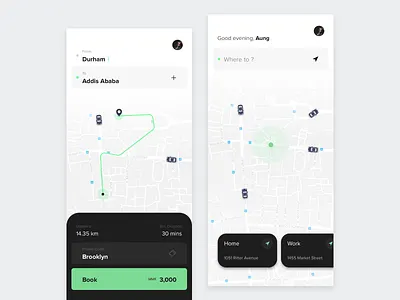 Taxi App app dailyui ride route taxi app uber uiux