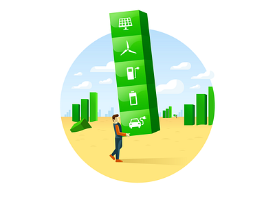 Faraday Keys illustration illustration renewable energy