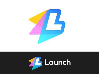 Launch Logo Proposal for Digital Screen Protection brand identity branding graphic direction move up fast speed motion dynamic launch start ignite go letter l fire thrust logo mark symbol icon overlay modern gradient blue rocket layer layers light