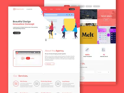 i2i Design Landing Page ui ux web