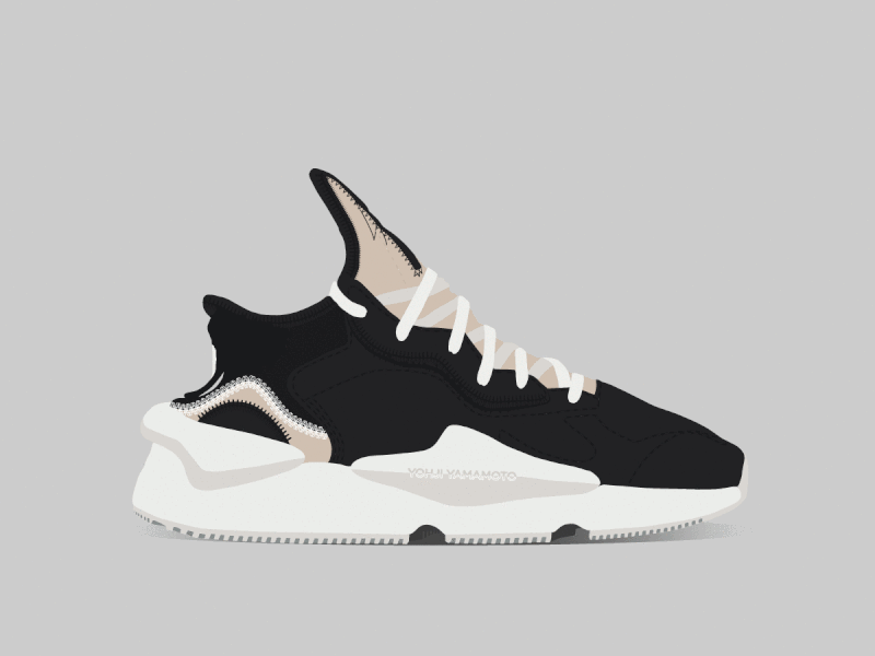 Y-3 Kaiwa design flat illustration kaiwa kicks shoes sneaker sneakerhead vector y 3