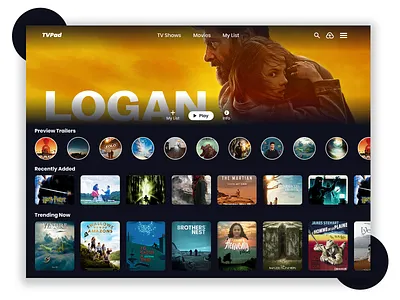 TV App for Streaming "Movies/Shows" app daily ui design dribbble movie app streaming app tv tv app tv movie app ui ui ux uidesign uiuxdesign
