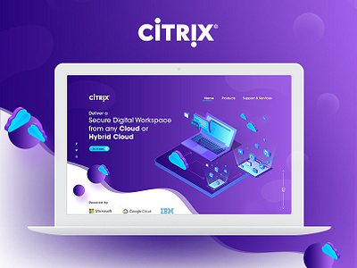 CITRIX - UX/UI - Concept Landing page interact invision landiingpage photoshop ui ux design xd