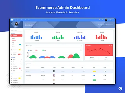 Ecommerce : Material Able Admin Dashboard admin dashboard admin panel admin template boostrap admin template bootstrap 4 bootstrap admin branding sass ui ux design