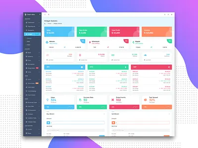Widget Page: Dash Able Admin Template 2018 trends 2d admin dashboard admin design admin panel admin template bootstrap 4 branding illustration ui ux design uidesign