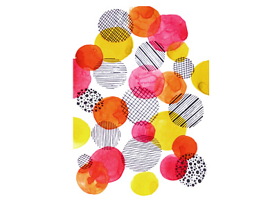 Exploring My Inner Artist circle circle pattern painting water color
