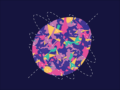 Happy easter to the world easter flat illustration revolve vector