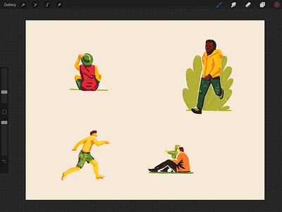 Quick study digital drawing grit illustration paper pose shape texture