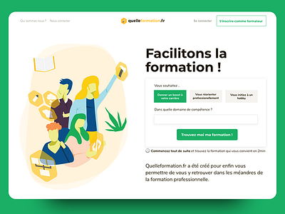 Quelle formation branding home identity illustration ui vector
