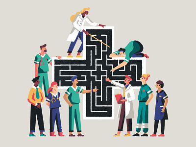 Help the NHS help you art artist editorial editorial art freelancer health hospital illustration illustrator nhs priya mistry x ray