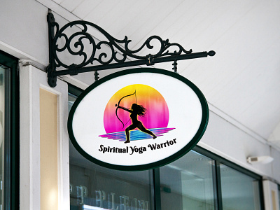 Spiritual Yoga Warrior Logo Design branding illustration art logo logo design vector